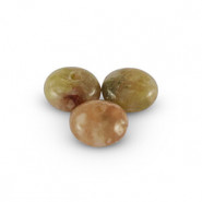 Natural stone beads Quartz rondelle 2x4mm Moss Green
